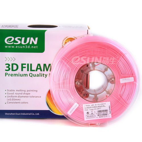 Фото нить для 3D-принтера eSUN 3D FILAMENT ABS LUMINOUS RED 3.00 мм