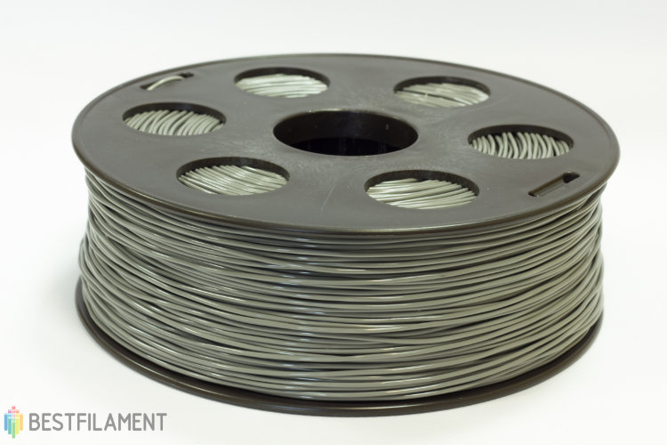 Фото нить для 3D-принтера СЕРЫЙ ABS пластик Bestfilament 1 кг, 1.75 мм